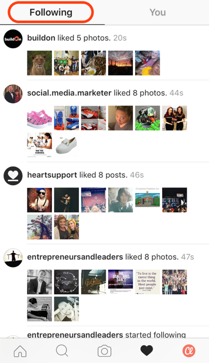 instagram tip to see following - follower instagram organic philanthropy