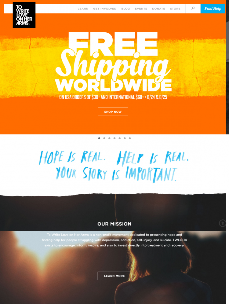 TWLOHA homepage