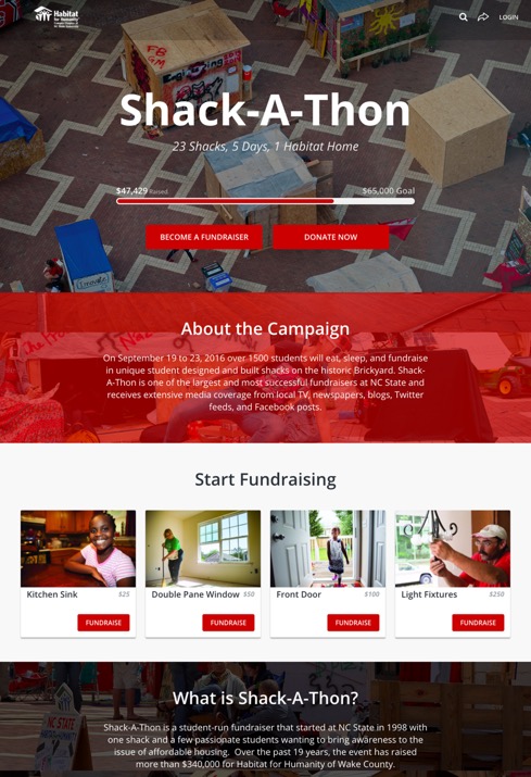 Habitat for Humanity's peer-to-peer fundraising campaign