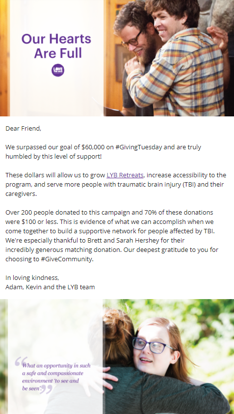 6 Year-End Donor Thank You Email Examples | Classy