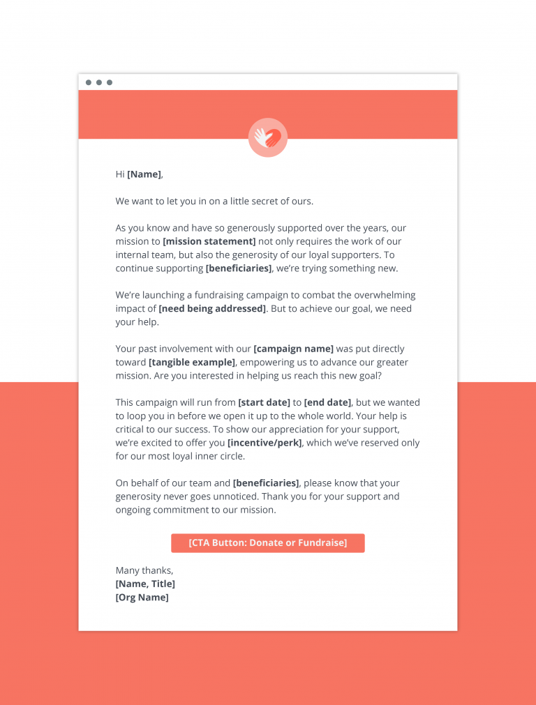 2 Email Templates to Soft Launch Your Fundraising Campaign Classy