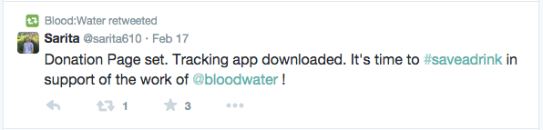 Blood:Water Customer Service Retweet