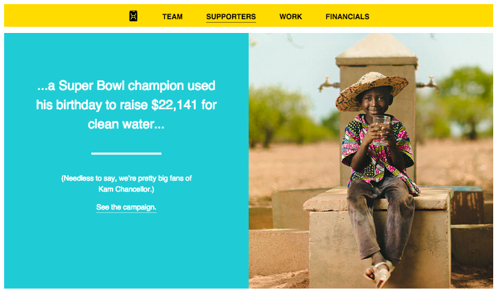 charity:water nonprofit annual report
