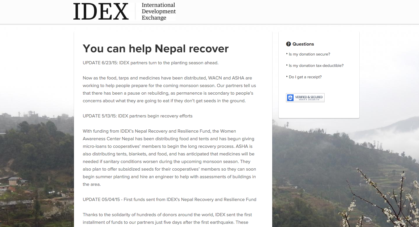 IDEX-nepal-recovery-page